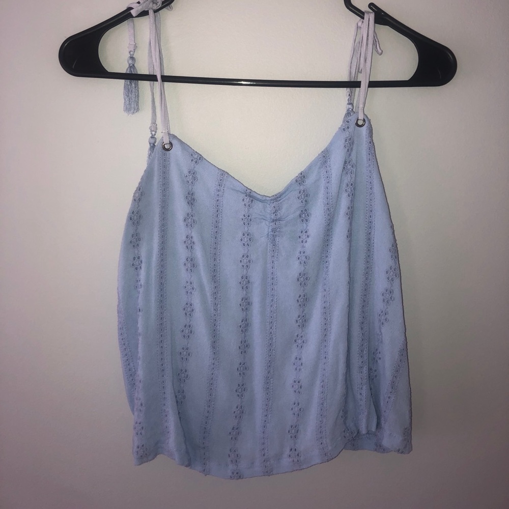 Lush Light Blue Crop Top